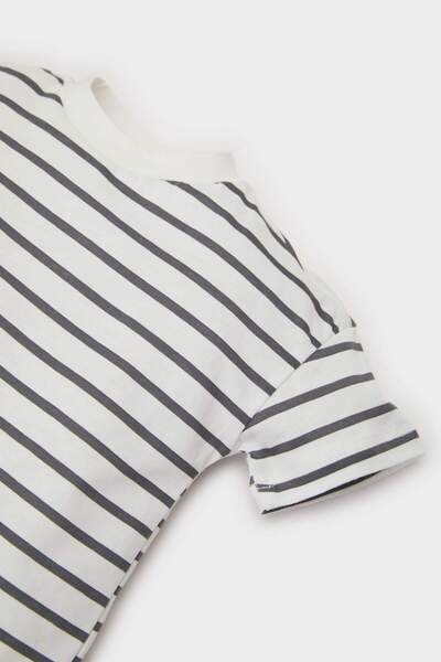 DeFacto Baby Boy Crew Neck Striped Short Sleeve T-Shirt E6740A525Sm