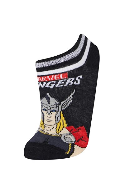 DeFacto Erkek Çocuk Marvel Avengers 3'lü Pamuklu Patik Çorap E5165A8NS