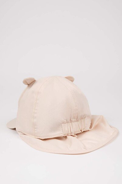 DeFacto Baby Boy Embroidered Neck Protected Cotton Cap Hat C2743A525Sm