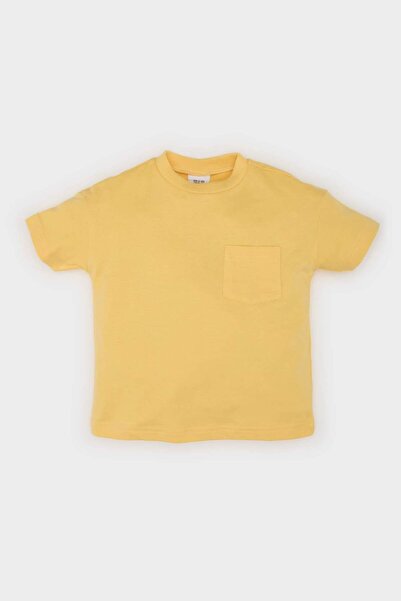 DeFacto Baby Boy Crew Neck Basic Plain Short Sleeve T-Shirt B7005A525Sm