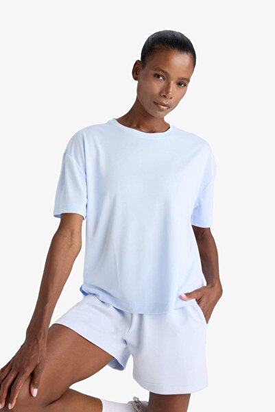 DeFacto DeFactoFit Oversize Wide Fit Crew Neck Modal κοντομάνικο μπλουζάκι E2932AX25SM