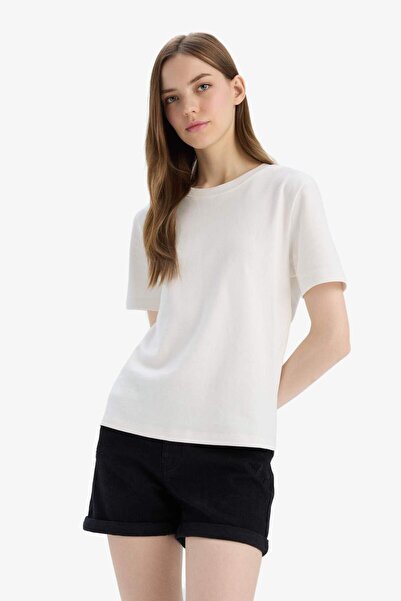 DeFacto Yüksek Bel Düz Paça Jean Şort E0699AX25SM