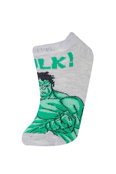 DeFacto Erkek Çocuk Marvel 3'lü Pamuklu Patik Çorap E5166A8NS