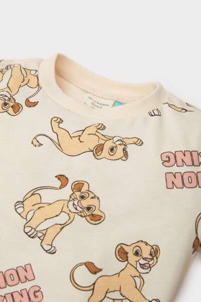 DeFacto Erkek Bebek Disney Lion King Pijama Takımı Kısa Kollu Penye Üst Beli Lastikli Şort E4775A525SM