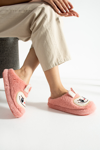 Moda Devrin Winter Women's Slippers with Powder Plush Toys