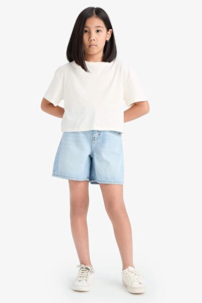 DeFacto Pantaloni scurți de jeans pentru fete E0110A825SM