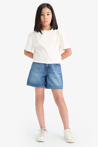 DeFacto Kız Çocuk Jean Şort E0110A825SM
