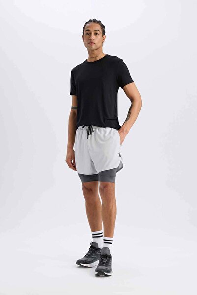 DeFacto DeFactoFit Slim Fit Dar Kesim Sporcu Taytlı Şort E2760AX25SM