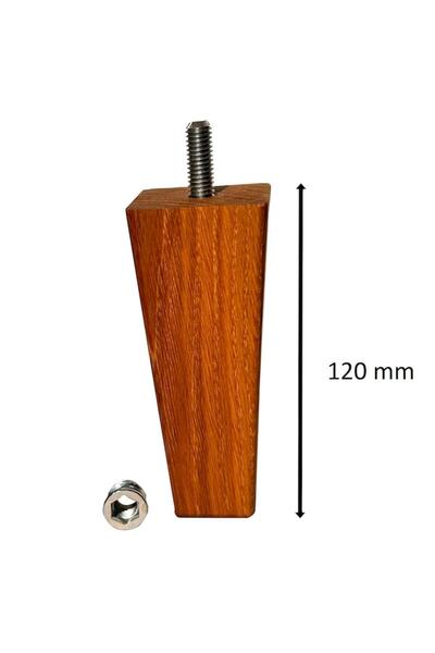 OEM Set de 4 picioare trapezoidale din lemn de stejar pentru canapele și mobilă H 120 mm