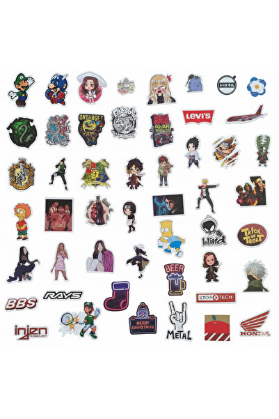 Otto Common مجموعة ملصقات (50 قطعة) - ملصقات فينيل كرتونية وأنيمي وشعارات لأج...