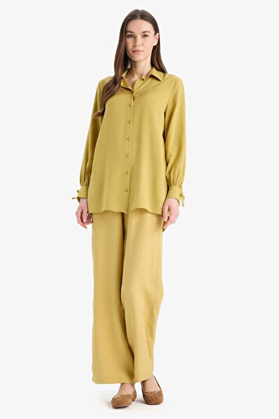 DeFacto Wide Leg Basic Düz Geniş Paça Pantolon E7979AX25SM