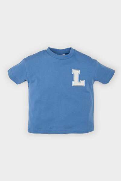 DeFacto Erkek Bebek Bisiklet Yaka Baskılı Kısa Kollu Tişört B7011A525SM