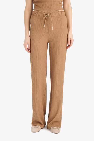 DeFacto Παντελόνι Straight Fit με Ελαστική Μέση και Τσέπες Bürümcük E3408AX25SP