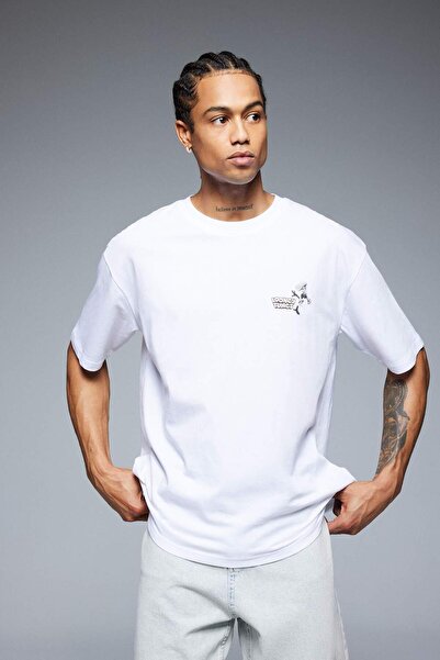 DeFacto Μπλουζάκι με κοντό μανίκι με στάμπα στην πλάτη, 100% βαμβάκι Looney Tunes E0615AX25SM