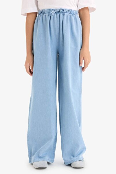 DeFacto Kız Çocuk Wide Leg Geniş Paça Jean Pantolon D7101A825SM