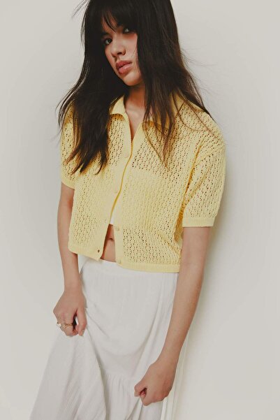 DeFacto Slim Fit Dar Kesim Polo Yaka Düğmeli Kroşe Hırka E4723AX25SP