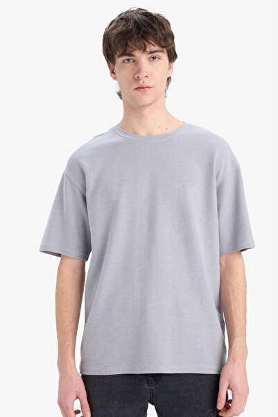 DeFacto Boxy Fit Crew Neck Short Sleeve T-Shirt D5482Ax25Sp