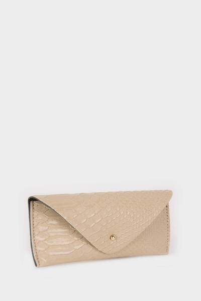 DeFacto Women's Snakeskin Pattern Sunglasses Case E6580Axns