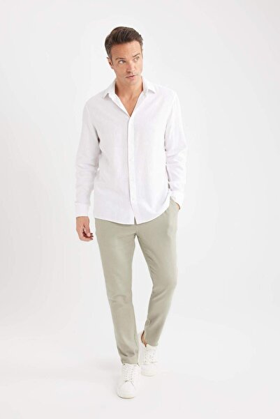 DeFacto Yazlık Jogger Keten Düz Paça Pantolon D7542AX25SP