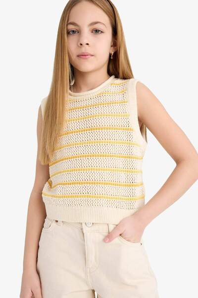 DeFacto Kız Çocuk Triko Atlet E4547A825SM