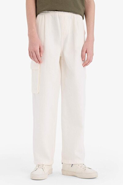 DeFacto Erkek Çocuk Wide Leg Standart Paça Gabardin Pantolon E1586A825SM