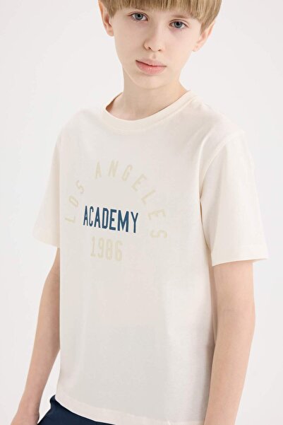 DeFacto Ανδρικό μπλουζάκι με κοντό μανίκι με λαιμόκοψη E0171A825SM