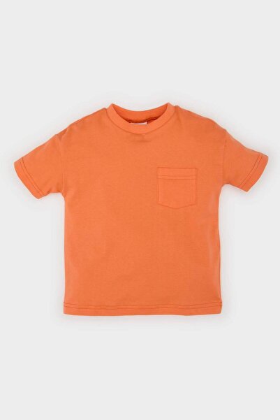 DeFacto Baby Boy Crew Neck Basic Plain Short Sleeve T-Shirt B7005A525Sm