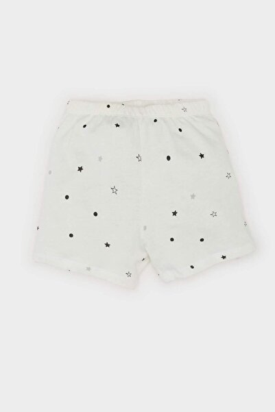 DeFacto Kız Bebek 101 Dalmatians Pijama Takımı Kısa Kollu Penye Üst Beli Lastikli Şort E4616A525SM