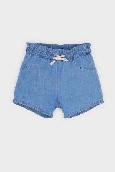 DeFacto Kız Bebek Beli Lastikli Jean Şort E5245A525SM