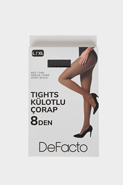 DeFacto Γυναικείο καλσόν 8 Den Black E2073AXNS