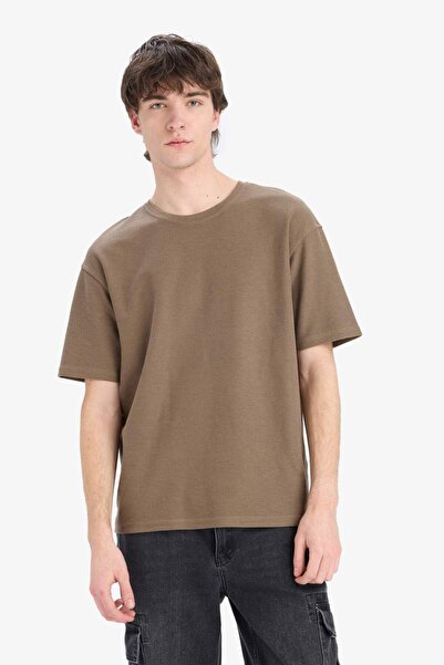 DeFacto Boxy Fit Crew Neck Short Sleeve T-Shirt D5482Ax25Sp