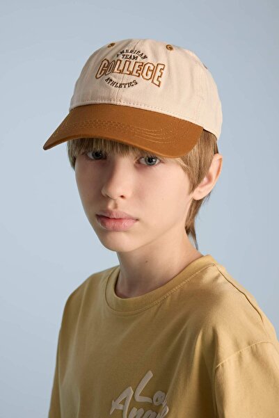DeFacto Boy's Embroidered Cotton Cap Hat D8399A825Sm