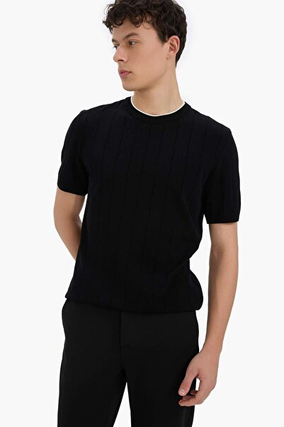 DeFacto Standard Fit Crew Neck Knitwear Short Sleeve T-Shirt E3245Ax25Sp