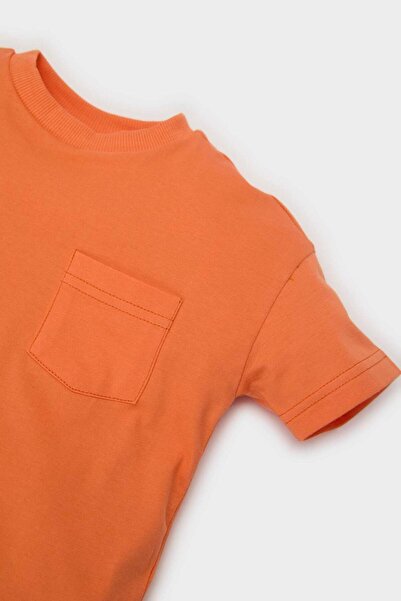 DeFacto Baby Boy Crew Neck Basic Plain Short Sleeve T-Shirt B7005A525Sm