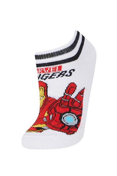 DeFacto Erkek Çocuk Marvel Avengers 3'lü Pamuklu Patik Çorap E5165A8NS