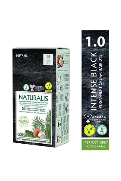 Neva Naturalis Permanent Hair Color – Vegan, Ammonia-Free, Long-Lasting, 100% Gray Coverage, Organic