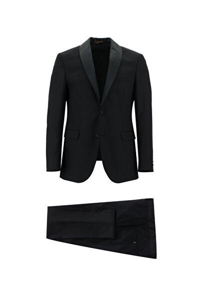 Abdullah Kiğılı 7 Drop Slim Fit Dar Kesim Şal Yaka Smokin & Damatlık