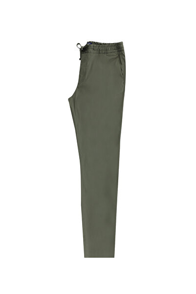 Kiğılı 7 دروب قصة ضيقة بنطلون بخصر مطاطي ورباط L قماش قابل للتمدد