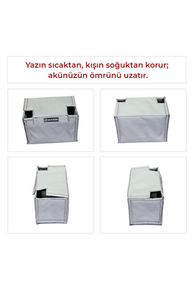 nivotherm Akü Muhafaza Kılıfı - Gri- 60Ah-62Ah-64Ah-66Ah Amper Uyumlu