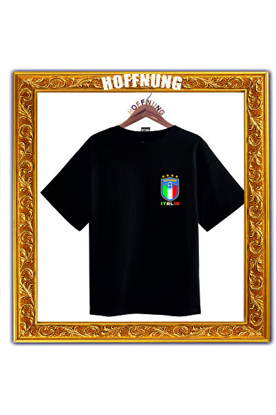 HOFFNUNG Unisex Men/Women Crew Neck Italia Oversize T-Shirt