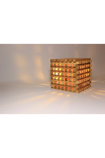 KGH Maple wood atmosphere lamp 22.5x22.5x22.5 cm