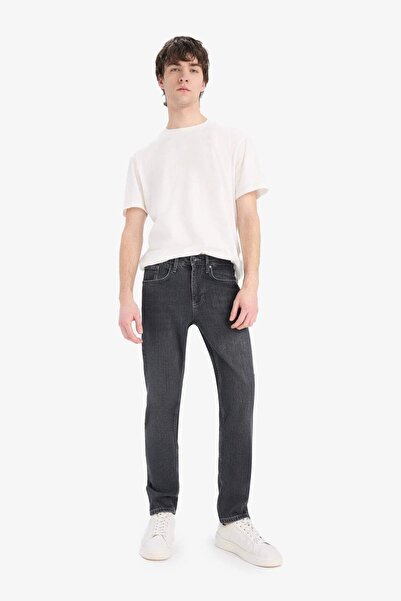 DeFacto Slim Tapered Fit Dar Kalıp Normal Bel Daralan Paça Jean Pantolon E7033AX25SP