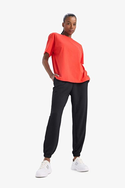 DeFacto DeFactoFit Oversize Wide Fit Crew λαιμόκοψη κοντομάνικο λευκό μπλουζάκι T7793AZ25SP