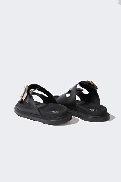 DeFacto Kadın Düz Taban Çift Bantlı Suni Deri Terlik E7172AX25SP