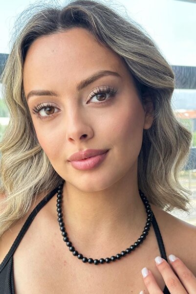 TAKIŞTIR Black Color Pearl Necklace