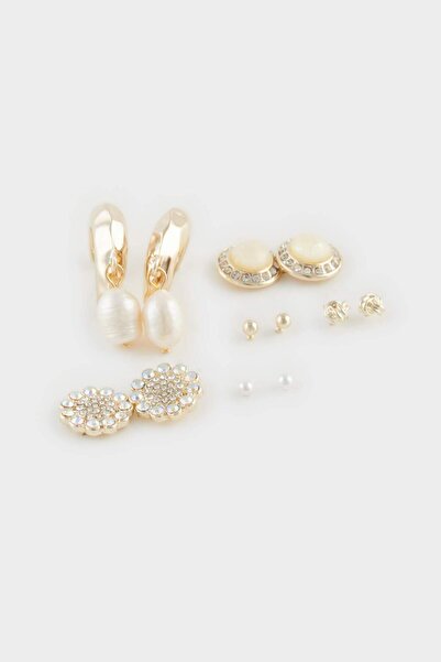 DeFacto Kadın 6lı Gold Küpe E3065AXNS