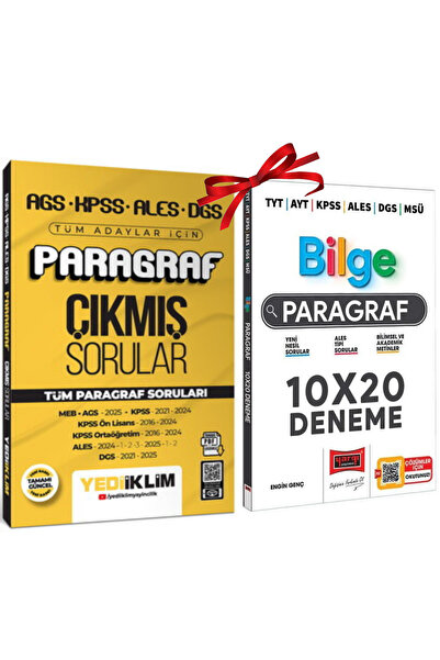 Yediiklim Yayınları 2026 Kpss Ales Dgs Paragraf Konularına Göre Çıkmış Sorula...