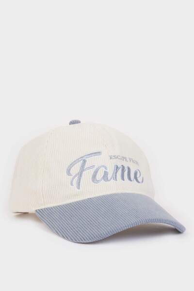 DeFacto Kadın Nakışlı Kadife Cap Şapka E3775AX25SM