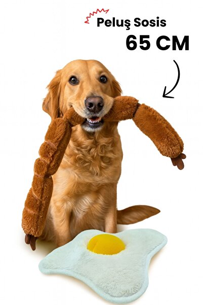 Havhav Peluş Sosis Köpek Oyuncağı | 65 CM Dayanıklı Çekiştirme Oyuncağı