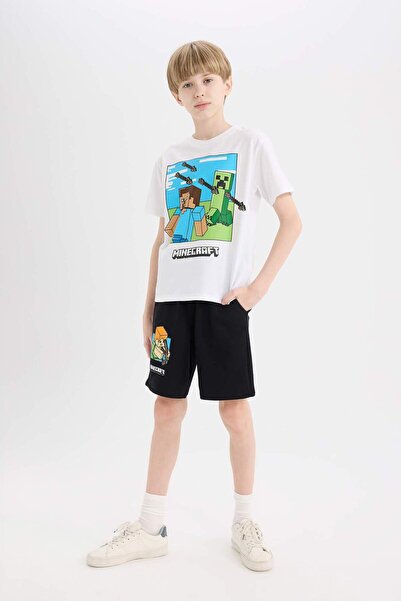 DeFacto Хлопчачий 2-комплект Minecraft Футболка з короткими рукавами Шорти з еластичним поясом E4275A825SM